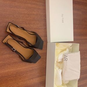 By Far Ilina Black Leather Sandal